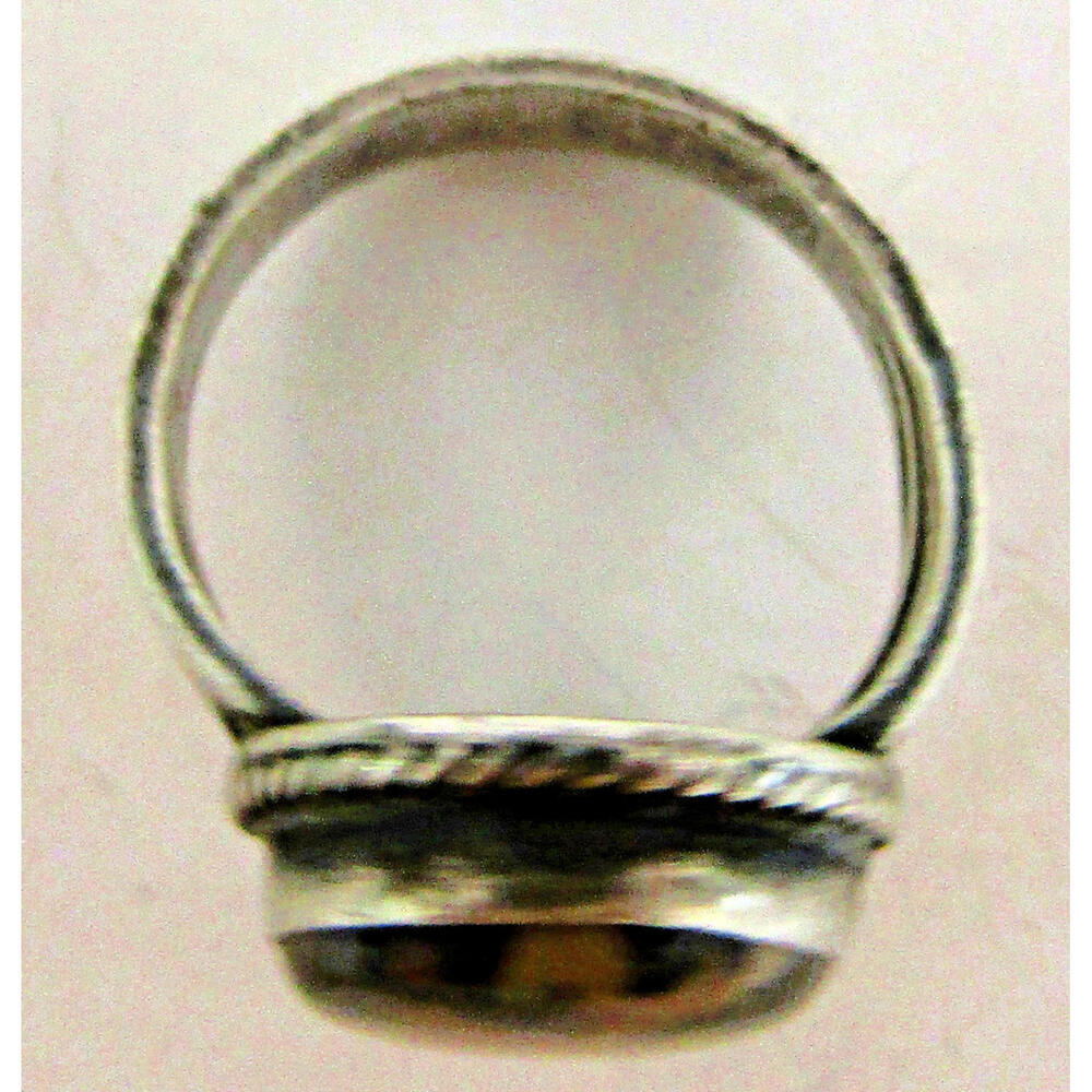 Southwest Tribal Sterling Silver Agate Ring and Matching Earrings - Picture 11 of 16